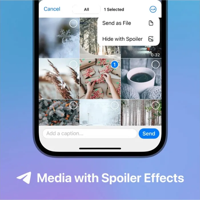 Telegram 隐藏媒体